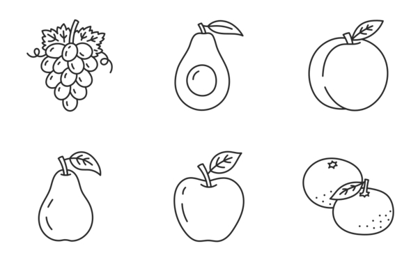 fruits doodle