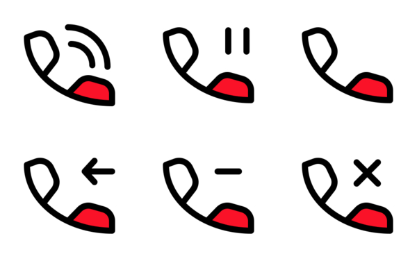Communication and call outline color Communication and call outline color