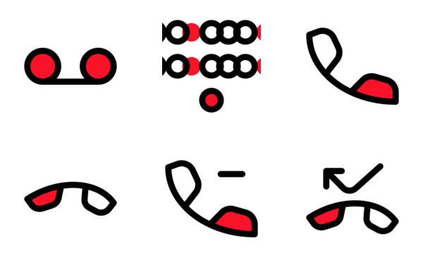 Communication and call  lineal color