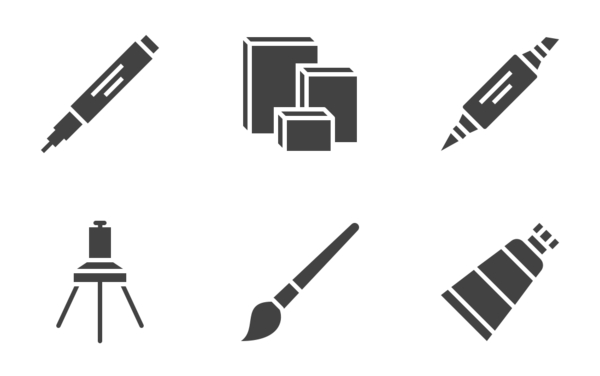Art supplies  glyph