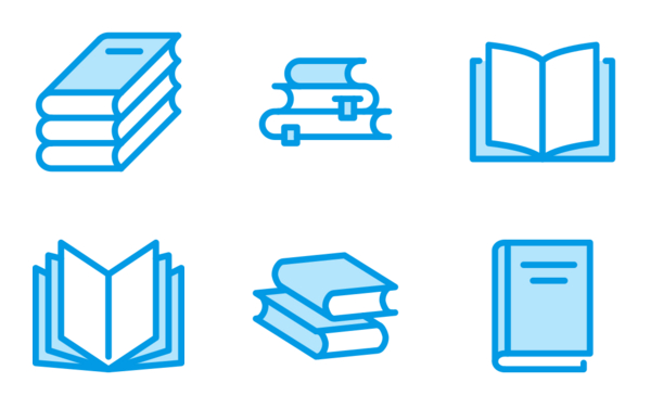 Books blue line Books blue line