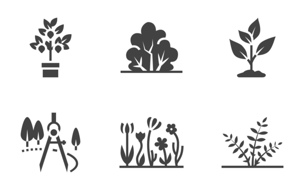 trees plants  glyph