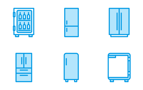kitchen fridges freezers  blue line