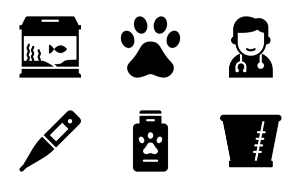 pet and veterinary glyph