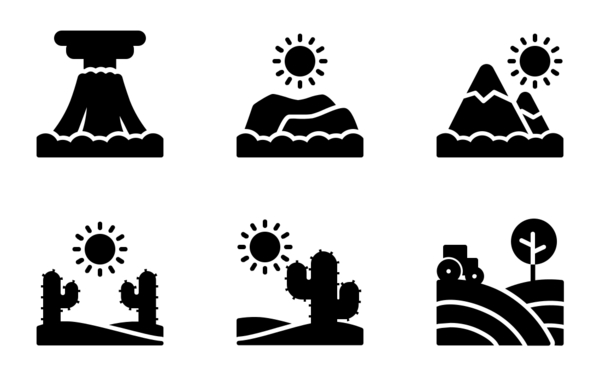 nature landscape glyph