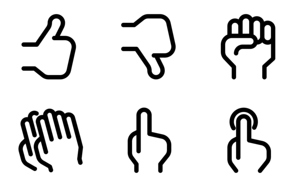 hand gesture outline