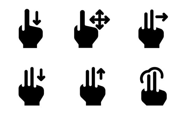 hand gesture glyph