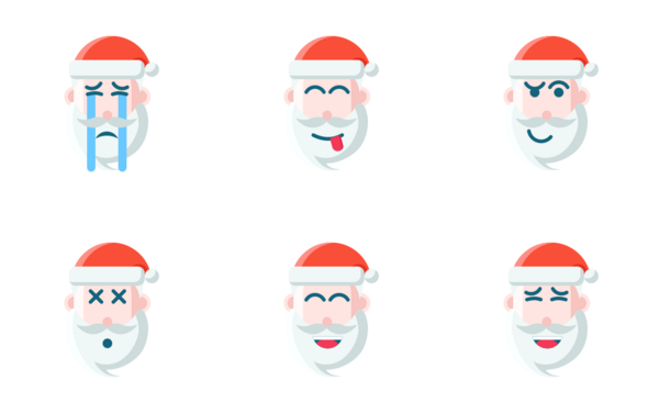 santa emoticon flat