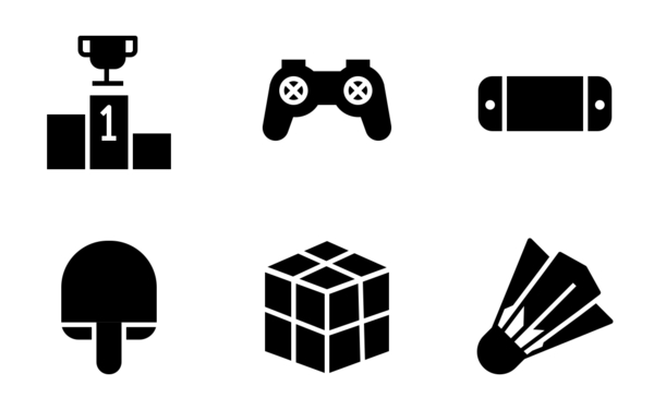 Sport and games glyph Sport and games glyph