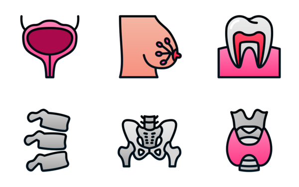 human organ filled line gradient