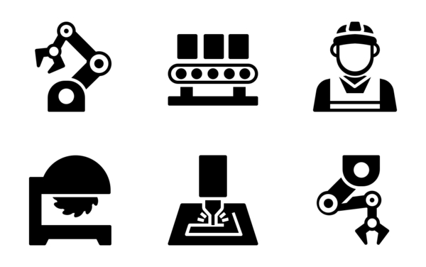 industry and manufacture glyph industry and manufacture glyph