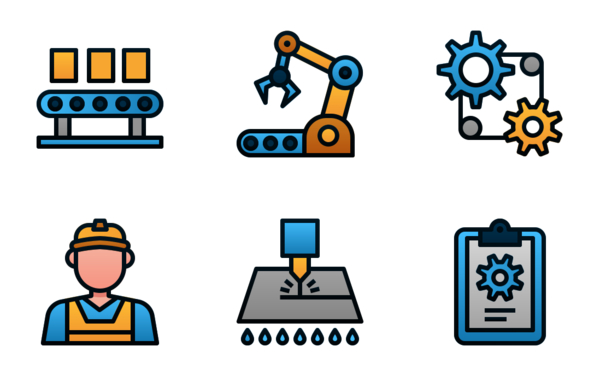 industry and manufacture filled line gradient