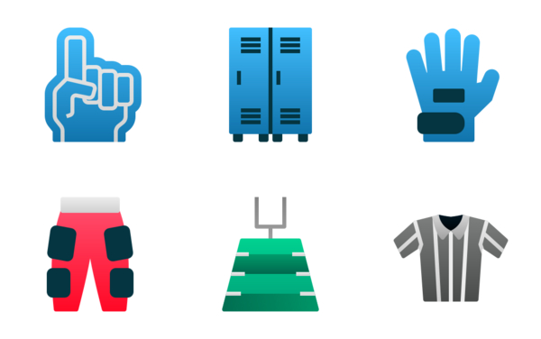 American football flat gradient American football flat gradient