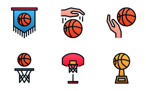 basketball filled line gradient