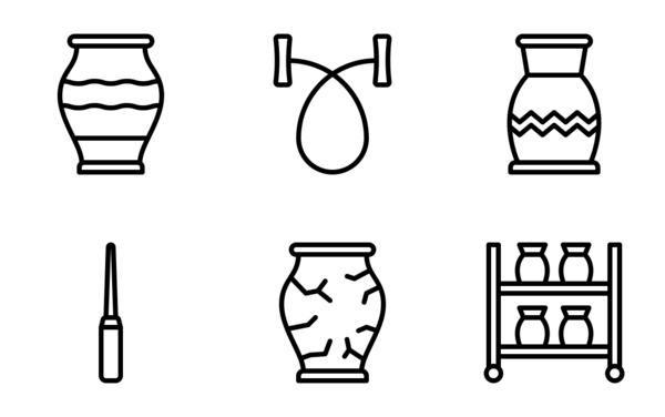 pottery and ceramics outline