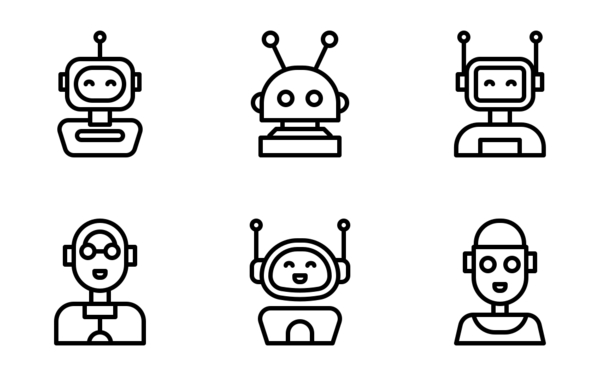 robot avatar outline robot avatar outline