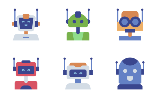 Robot avatar flat Robot avatar flat