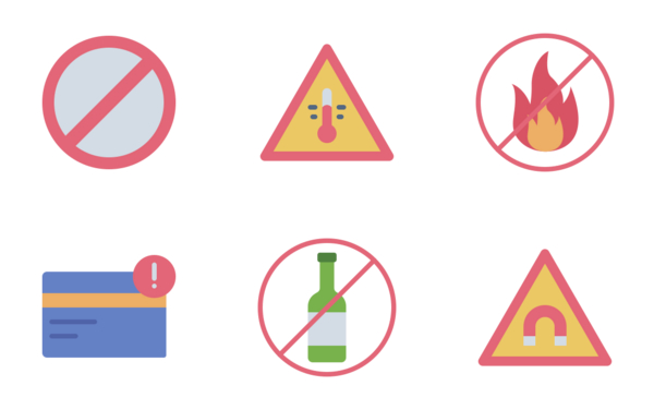 alert and warning flat