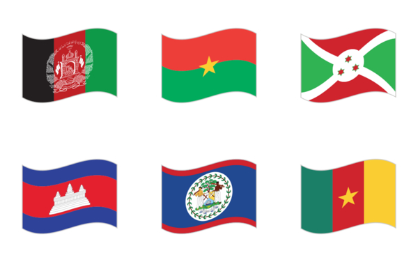 all national waving flags of the world  very high quality