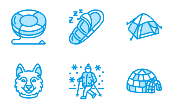 winter sports activity blue line winter sports activity blue line