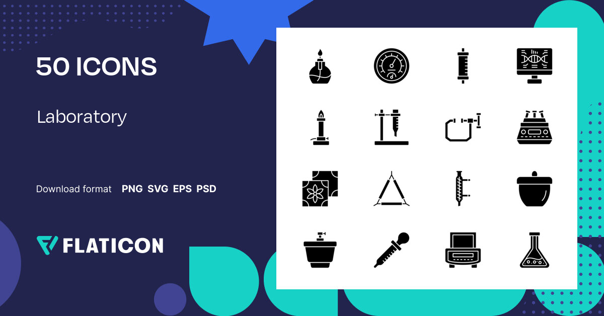 Laboratory Icon Pack Black fill 50 .SVG Icons