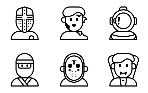 Halloween costumes Icon Pack | 20 .SVG Icons