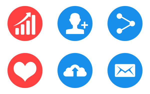 social  messaging ui  color shapes