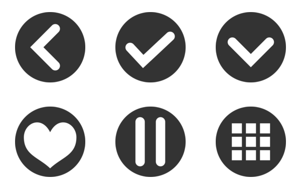 basic ui elements  black round