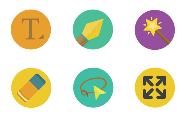 graphic design tools flat colorful icons svg