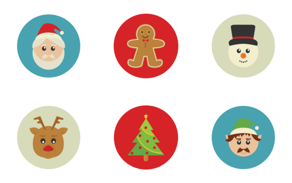 christmas roundicons