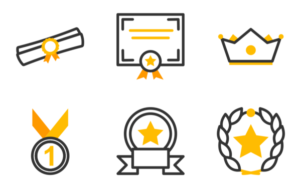 outline color  award  trophy