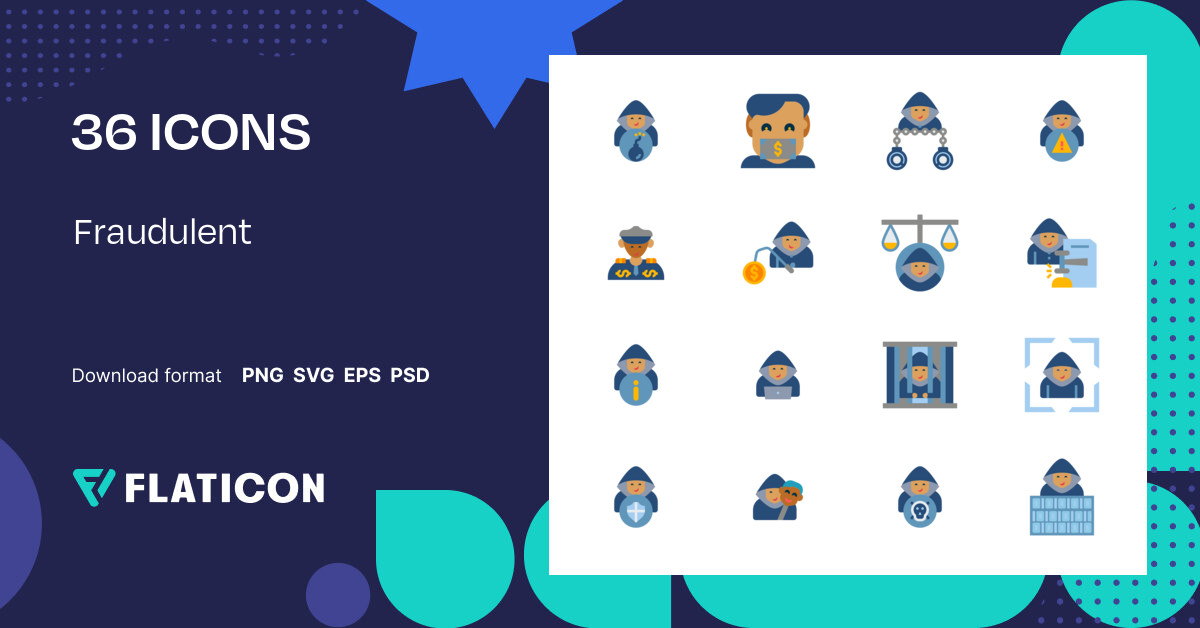 Fraudulent Icon Pack | 36 .SVG Icons