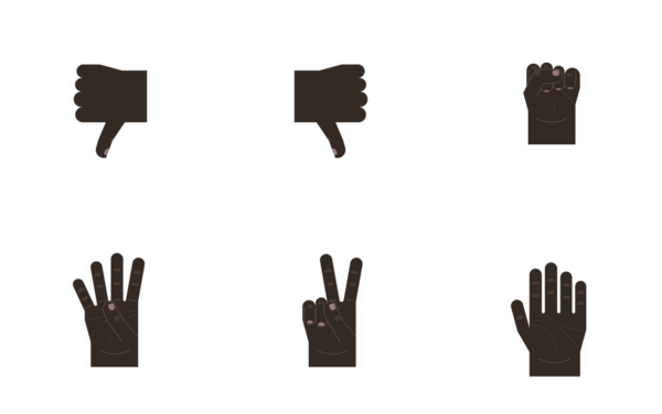 black hand gestures