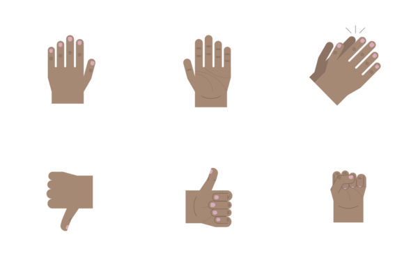 Brown hand gestures