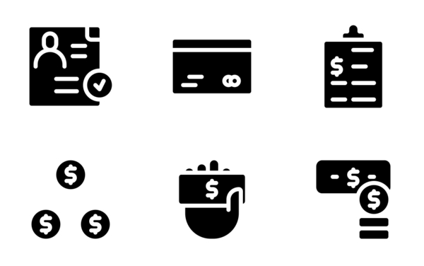 business and finance glyph