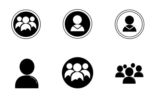 user and avatar icons set