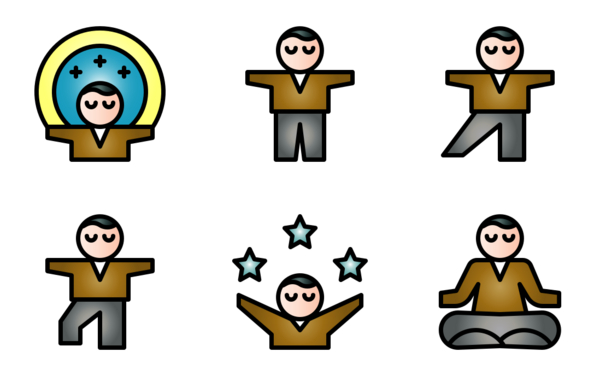 meditation filled outline 20