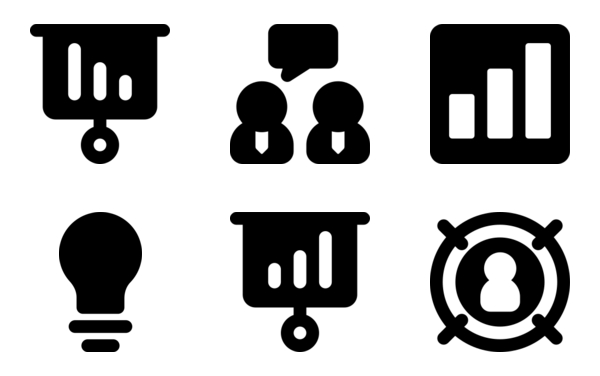 management and business glyph