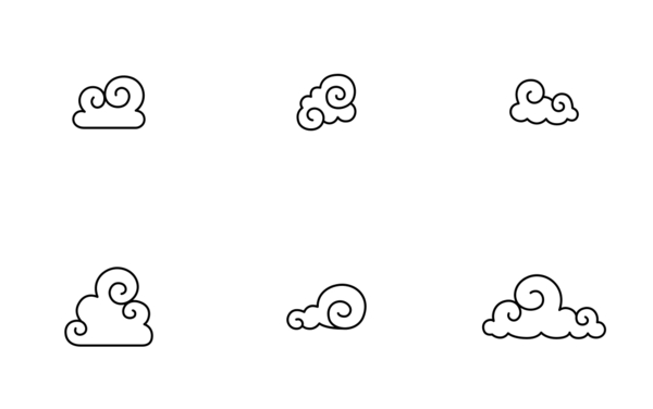 abstract cloud  chinese cloud  curl cloud decoration cloud cloud
