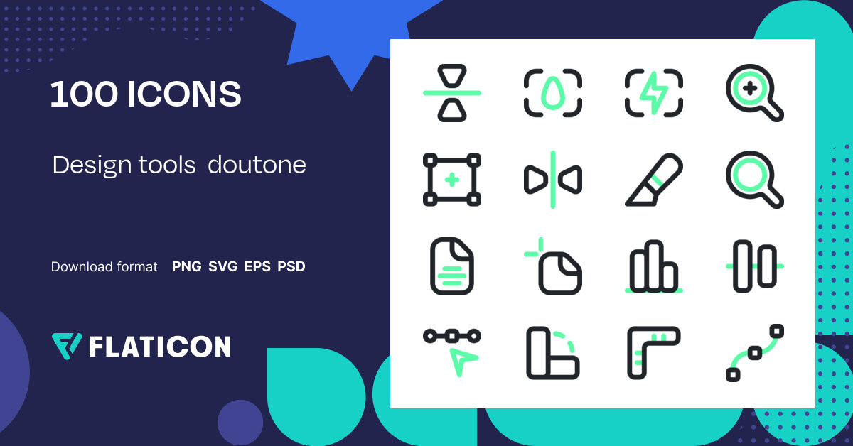 Design tools doutone Icon Pack | Color lineal-color | 100 .SVG Icons