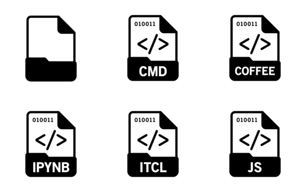 file format programming languages  scripts glyph 1