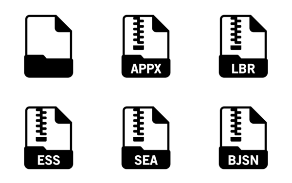 File format archive compressed glyph 1 File format archive compressed glyph 1