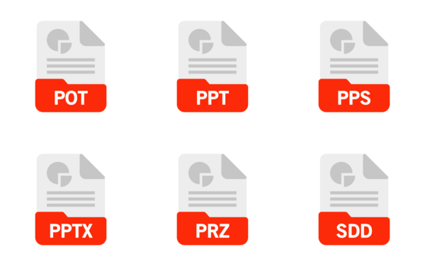 file format presentations flat filled