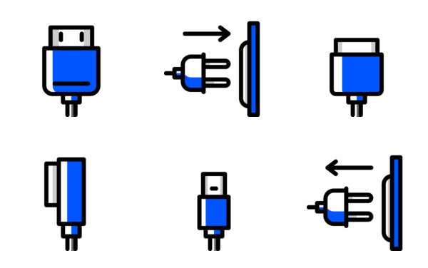 plug electricity filled line