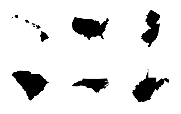 usa states map jglyph