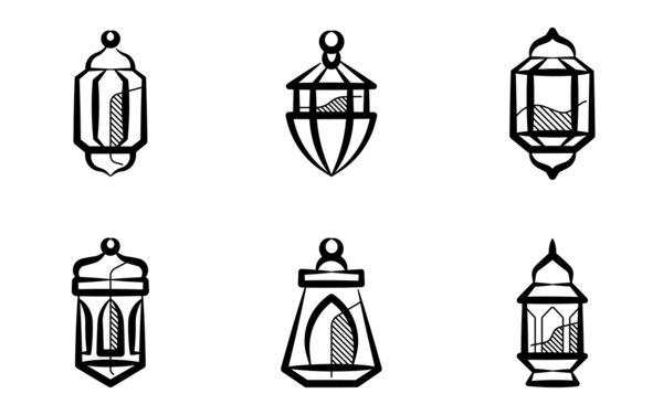 scribble line  islamic lantern