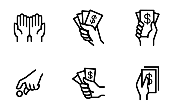 money and hand money and hand