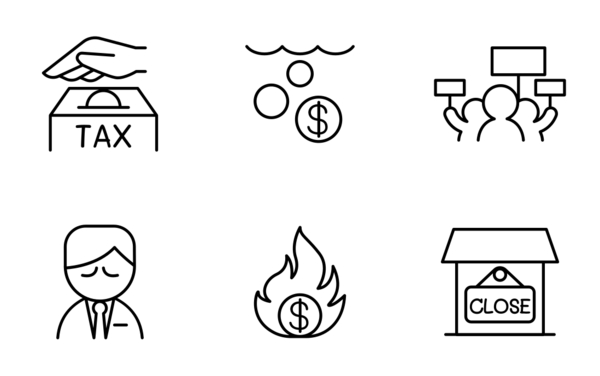 business crisis debt cost tax