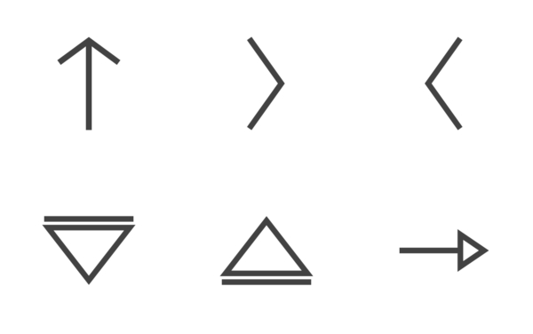 arrows glyph