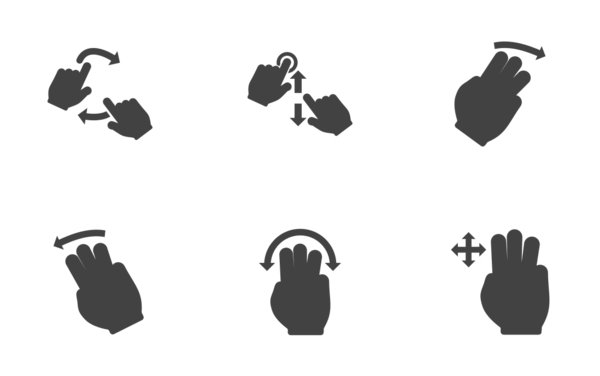 touch gestures glyph